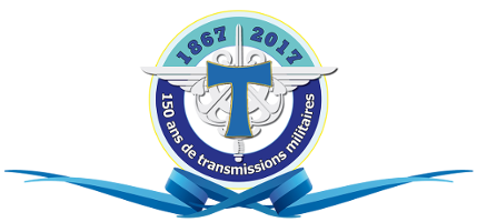 Logo du 150e anniversaire des transmissions militaires